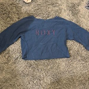 Roxy girls blue box crop sweater